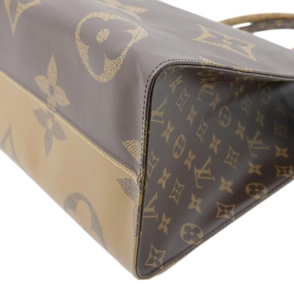Louis Vuitton Onthego GM Giant Monogram Canvas Tote Bag Brown - Picture 7 of 11